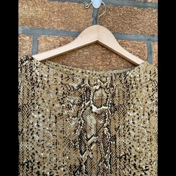 TORY BURCH Snake Print Silk Short Sleeve Dress size small - Picture 9 of 14